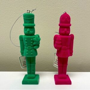 3 for $15 SALE Target Bullseye Playground Set of 2 Flocked Nutcracker Ornaments